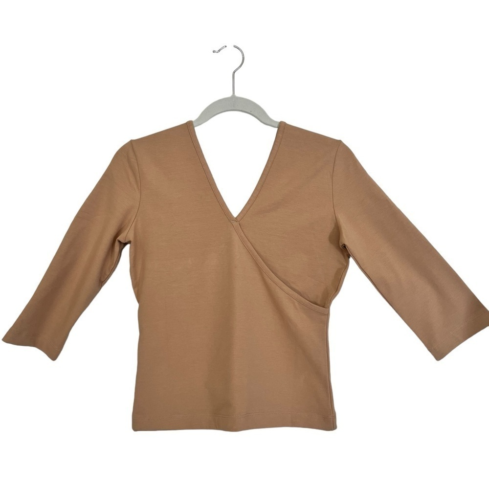 Soft Surroundings V -neck Wrap Top in Beige in Size M